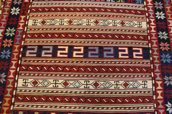 Pair of Fine Persian Sumac Kilim 100 x 80 cm
