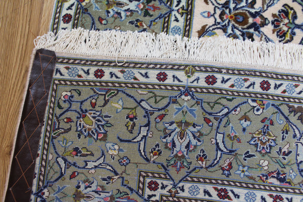 EXCEPTIONALLY FINE PERSIAN KASHAN RUG WITH KURK WOOL 215 x 145 CM