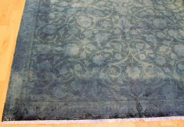 Overdyed Persian Kashan Carpet 330 x 205 cm