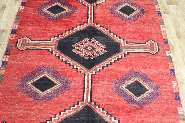 ANTIQUE PERSIAN SHIRAZ WOOL RUG 247 X 130 CM