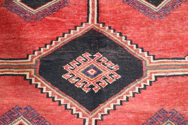 ANTIQUE PERSIAN SHIRAZ WOOL RUG 247 X 130 CM