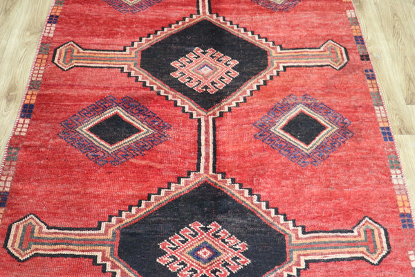 ANTIQUE PERSIAN SHIRAZ WOOL RUG 247 X 130 CM