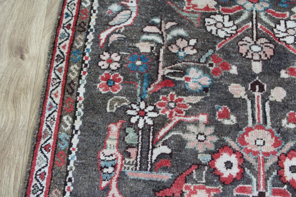 Handmade Persian Hamadan Runner Birds & Floral Design 320 x 93 cm