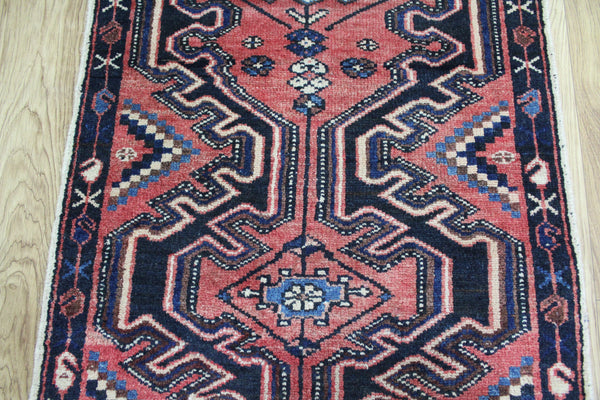 Old Handmade Persian Hamadan Runner 282 x 62 cm