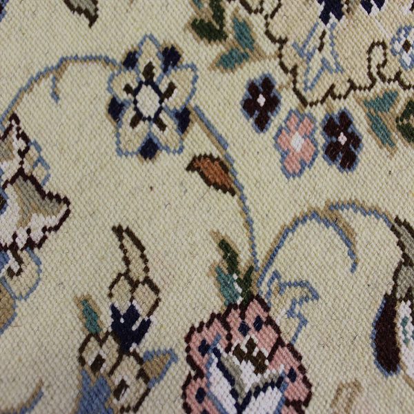 Handmade Persian Nain Silk & Wool Rug 115 cm
