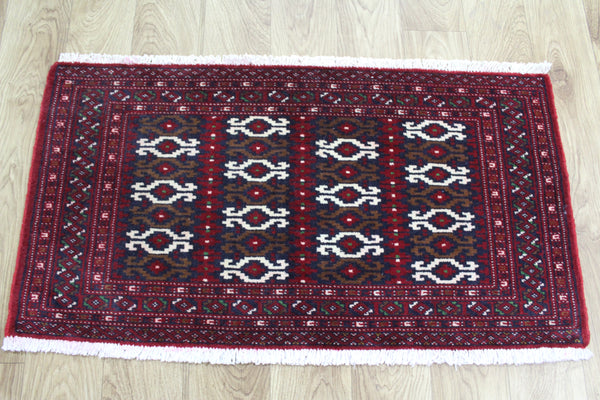 Old Handmade Persian Turkmen Rug 95 x 50 cm