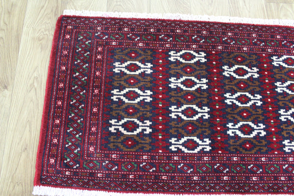 Old Handmade Persian Turkmen Rug 95 x 50 cm