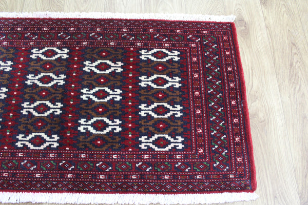 Old Handmade Persian Turkmen Rug 95 x 50 cm