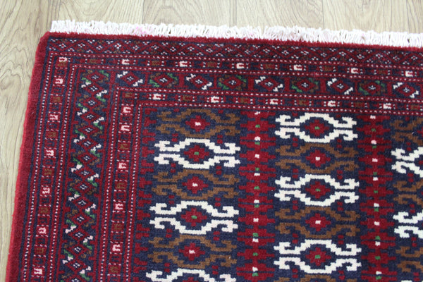 Old Handmade Persian Turkmen Rug 95 x 50 cm