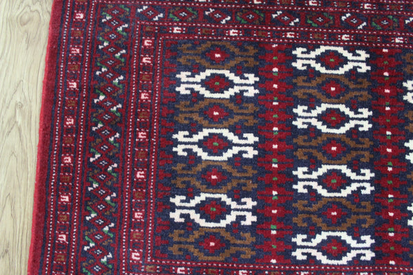 Old Handmade Persian Turkmen Rug 95 x 50 cm