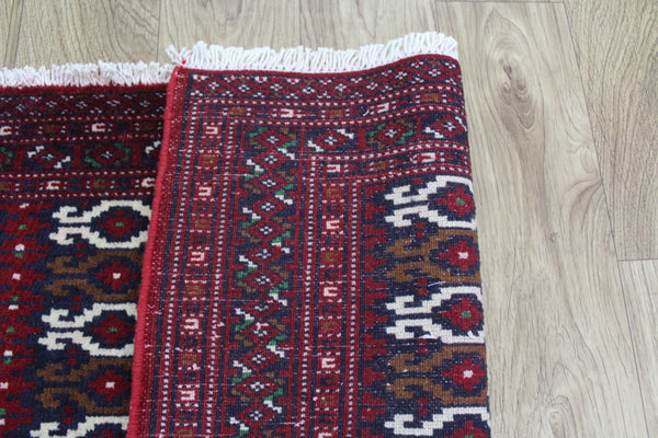 Old Handmade Persian Turkmen Rug 95 x 50 cm