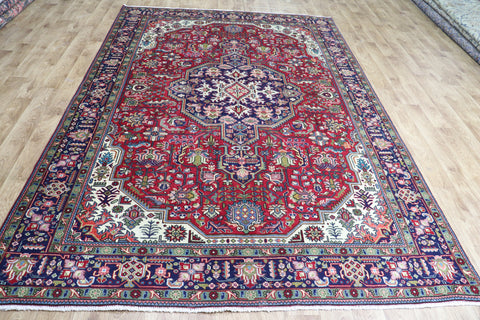 Vintage Persian Tabriz Wool Carpet 297 x 200 cm