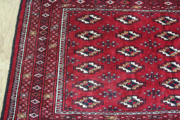 Handmade Persian Turkmen Tribal Rug 125 x 64 cm