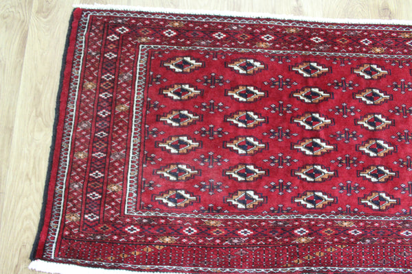 Handmade Persian Turkmen Tribal Rug 125 x 64 cm