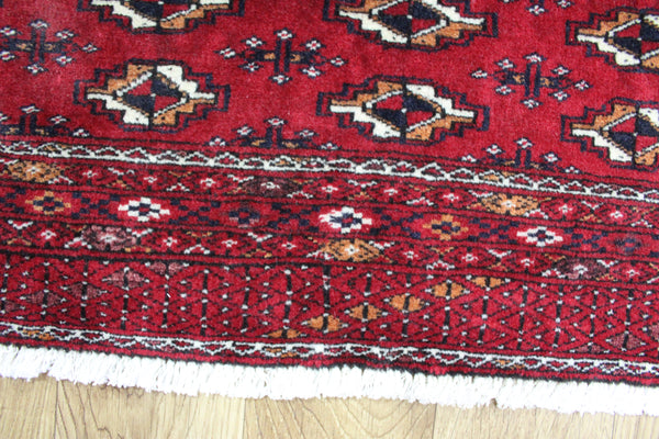 Handmade Persian Turkmen Tribal Rug 125 x 64 cm