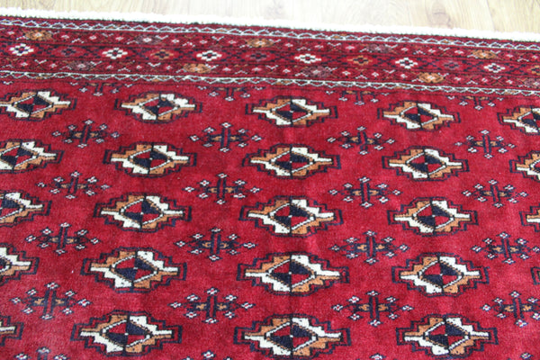 Handmade Persian Turkmen Tribal Rug 125 x 64 cm