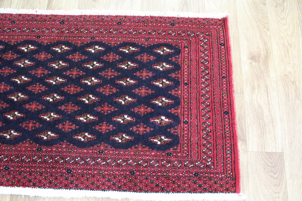 Handmade Persian Turkmen Tribal Rug 130 x 68 cm