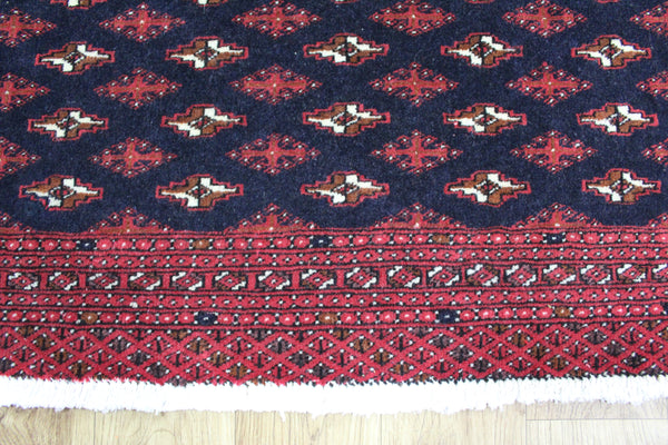 Handmade Persian Turkmen Tribal Rug 130 x 68 cm