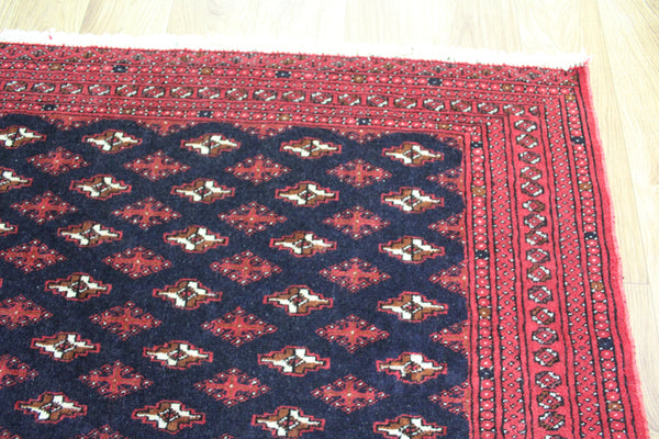 Handmade Persian Turkmen Tribal Rug 130 x 68 cm