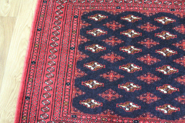 Handmade Persian Turkmen Tribal Rug 130 x 68 cm