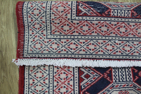 Handmade Persian Turkmen Tribal Rug 90 x 65 cm