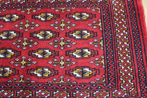 Handmade Persian Turkmen Tribal Rug 105 x 50 cm
