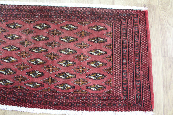 Handmade Persian Turkmen Tribal Rug 120 x 55 cm