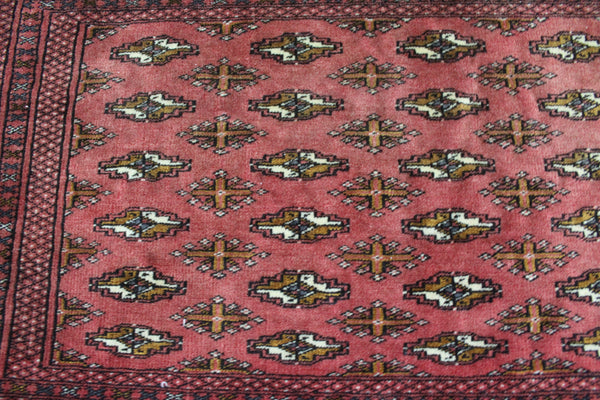 Handmade Persian Turkmen Tribal Rug 120 x 55 cm