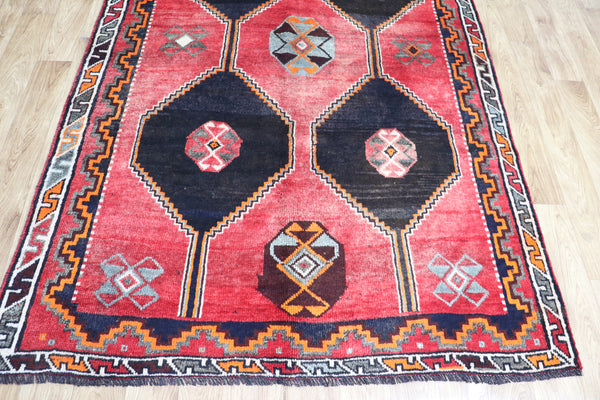 VINTAGE HANDMADE PERSIAN SHIRAZ WOOL RUG 296 X150 CM