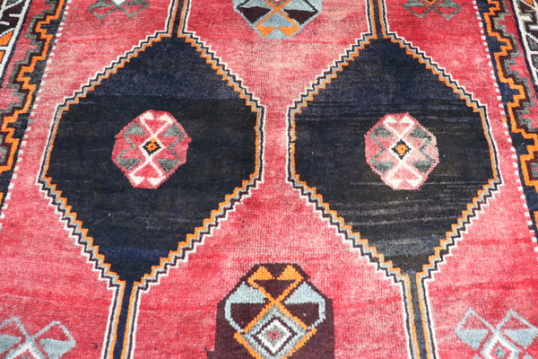 VINTAGE HANDMADE PERSIAN SHIRAZ WOOL RUG 296 X150 CM