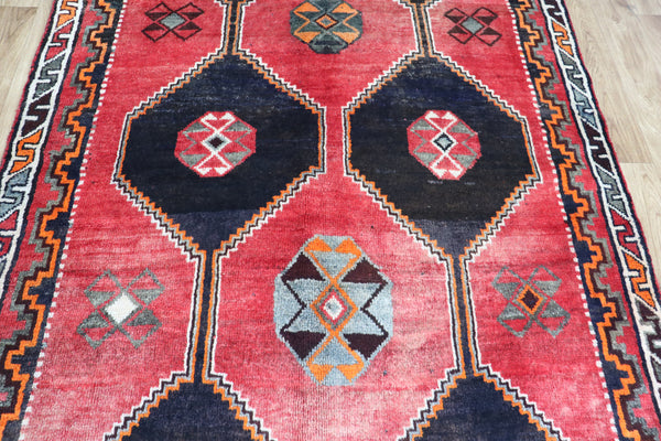 VINTAGE HANDMADE PERSIAN SHIRAZ WOOL RUG 296 X150 CM