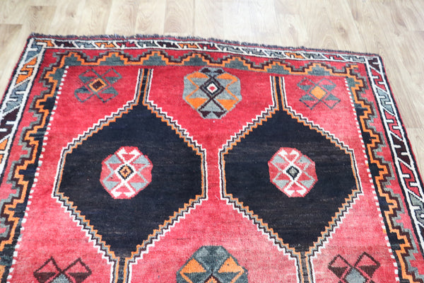 VINTAGE HANDMADE PERSIAN SHIRAZ WOOL RUG 296 X150 CM