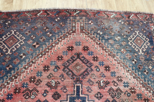 VINTAGE PERSIAN SHIRAZ QASHQAI RUG 175 x 132 CM