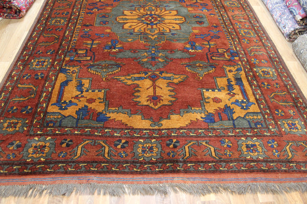 AN OUTSTANDING AFGHAN WOOL CARPET WITH THE WELL KNOWN HERIZ DESIGN 365 X 245 CM