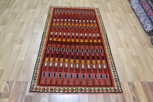 VINTAGE HANDMADE PERSIAN SHIRAZ TRIBAL RUG 185 X 102 CM