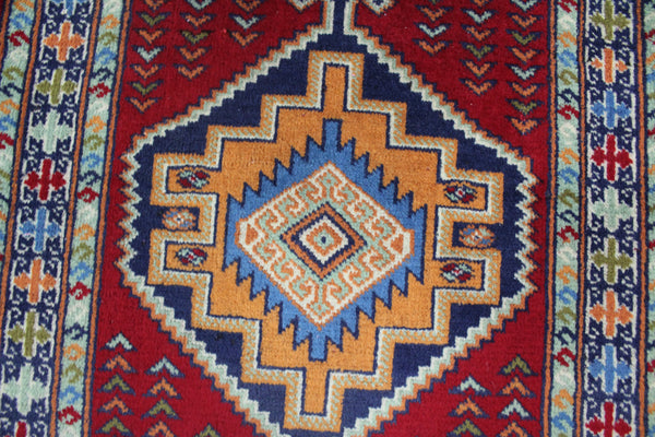Fine Handmade Persian Turkmen Tribal Rug 77 x 67 cm