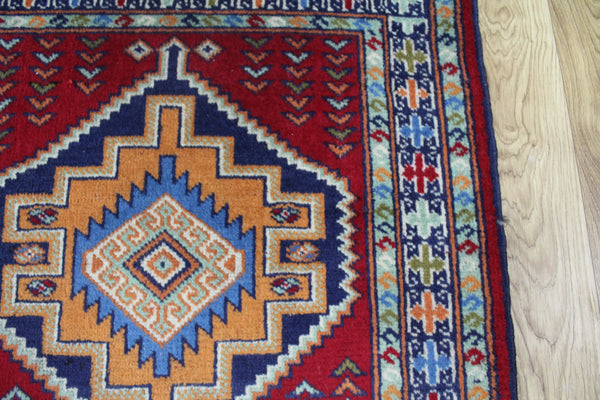 Fine Handmade Persian Turkmen Tribal Rug 77 x 67 cm