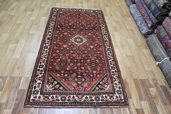 VINTAGE PERSIAN HAMEDAN RUG WITH HERATI DESIGN 218 x 108 CM