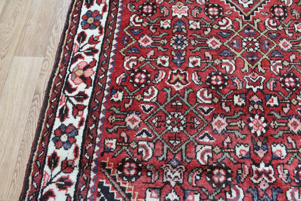 VINTAGE PERSIAN HAMEDAN RUG WITH HERATI DESIGN 218 x 108 CM