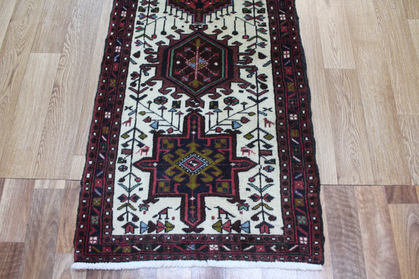 VINTAGE HANDMADE PERSIAN KARAJEH VILLAGE RUNNER 295 X 60 CM