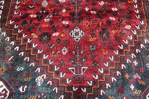 VINTAGE PERSIAN SHIRAZ QASHQAI RUG 195 X 160 CM