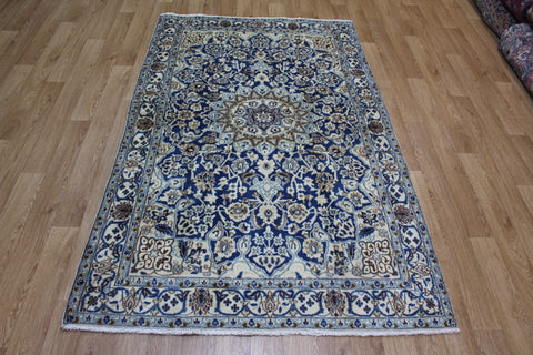 PERSIAN NAIN RUG WOOL AND SILK, GREAT DESIGN AND SUPERB COLOURS 184 X 122 CM