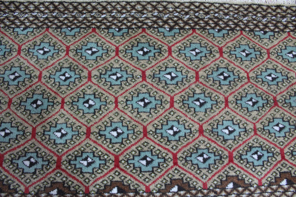 Fine Handmade Persian Turkmen Tribal Rug 125 x 60 cm