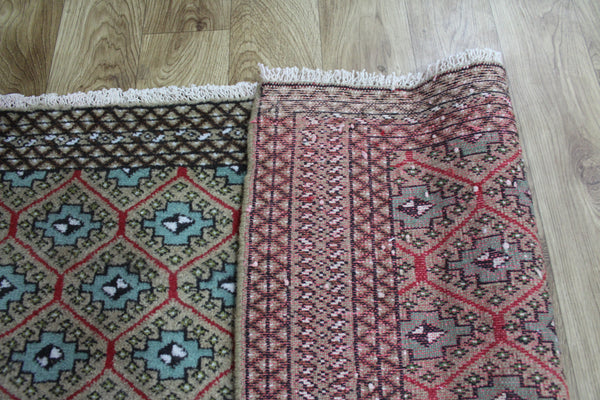 Fine Handmade Persian Turkmen Tribal Rug 125 x 60 cm