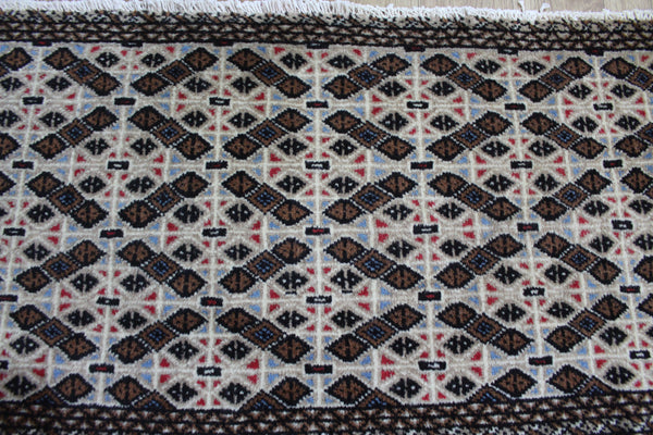 Fine Handmade Persian Turkmen Tribal Rug 125 x 52 cm