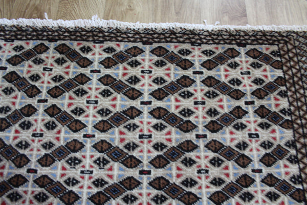 Fine Handmade Persian Turkmen Tribal Rug 125 x 52 cm