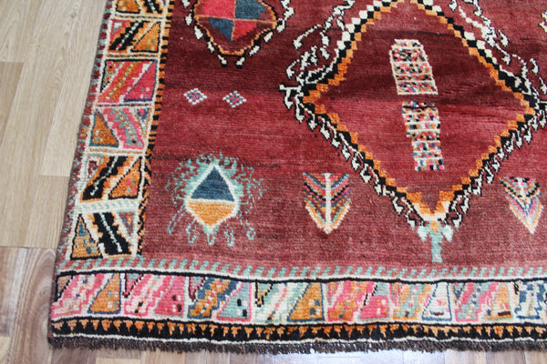 VINTAGE PERSIAN SHIRAZ QASHQAI RUG 225 X 157 CM