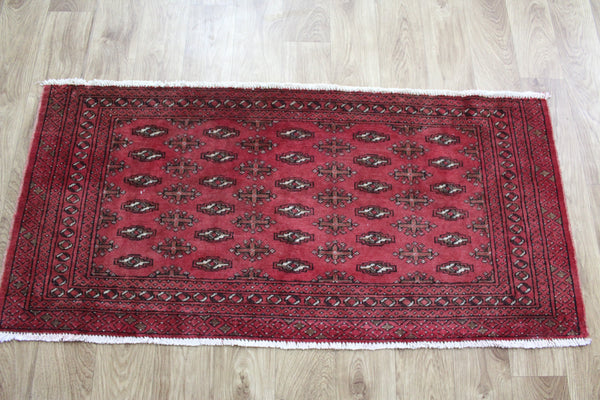 Fine Handmade Persian Turkmen Tribal Rug 130 x 60 cm