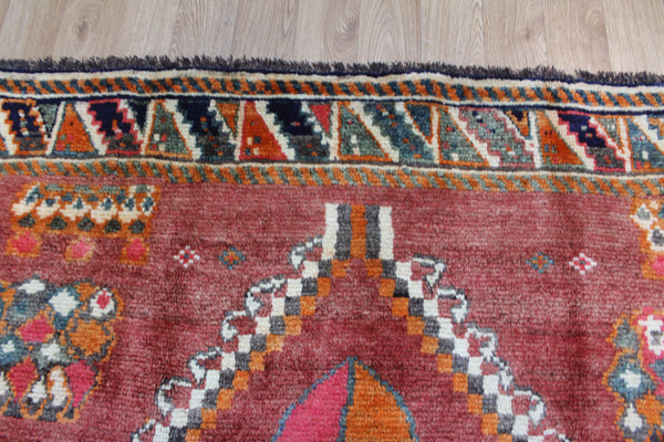 VINTAGE PERSIAN SHIRAZ QASHQAI RUG 225 X 157 CM