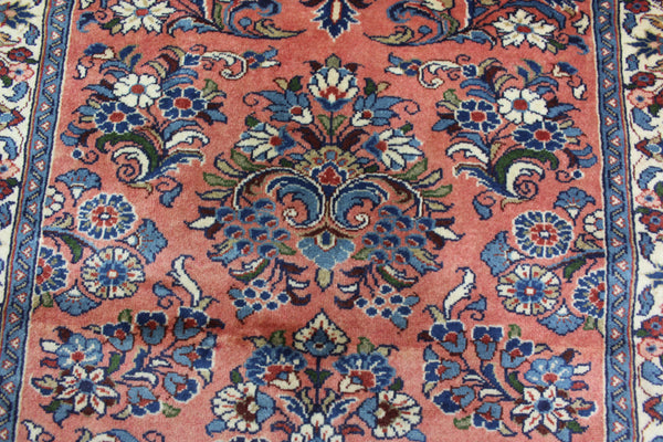 EXTRA LARGE HANDMADE PERSIAN SAROUKH RUNNER WITH FINE FLORAL DESIGN 500 X 90 CM